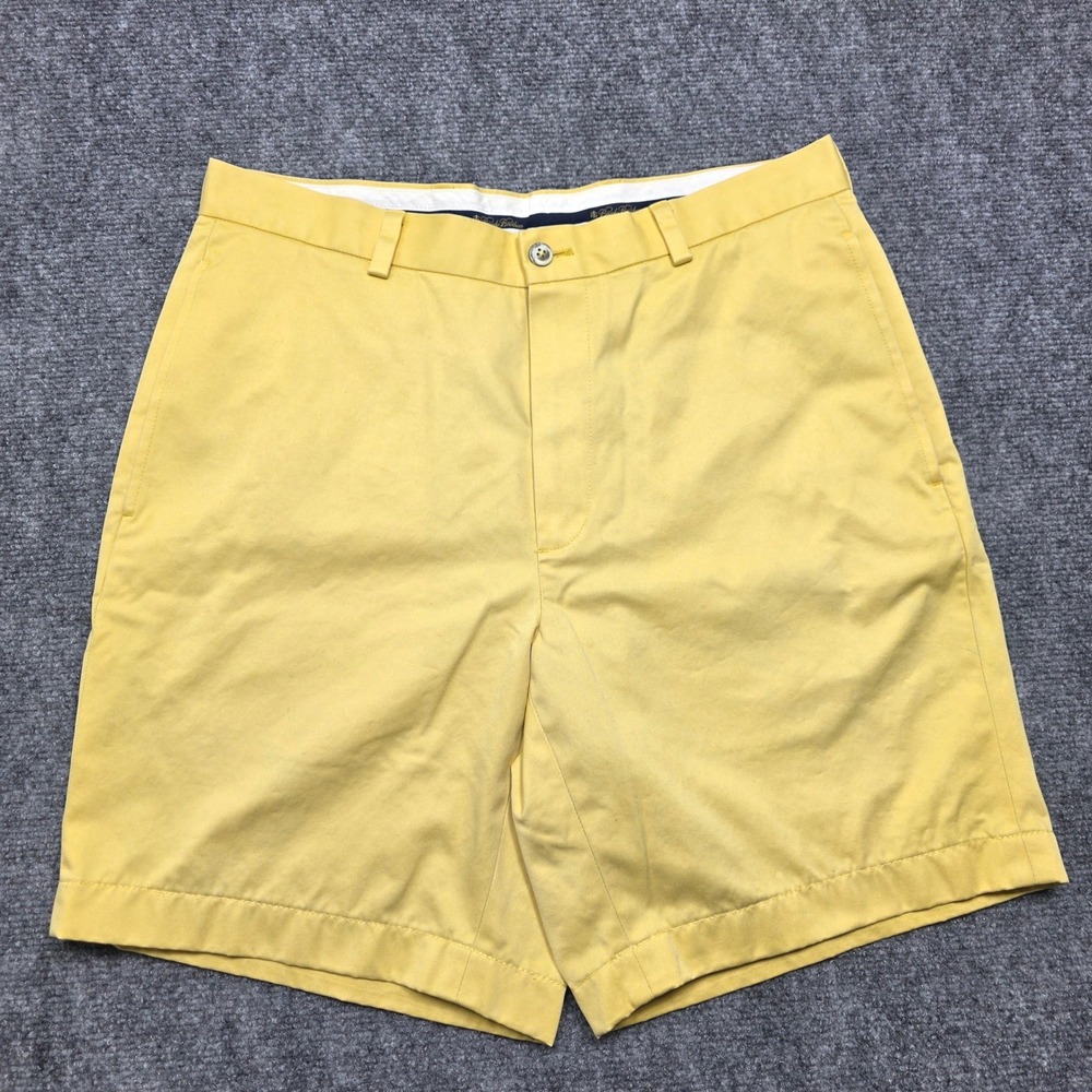 Brooks Brothers Lightweight Advantage Yellow Chino Shorts Men's Size W32 Cotton